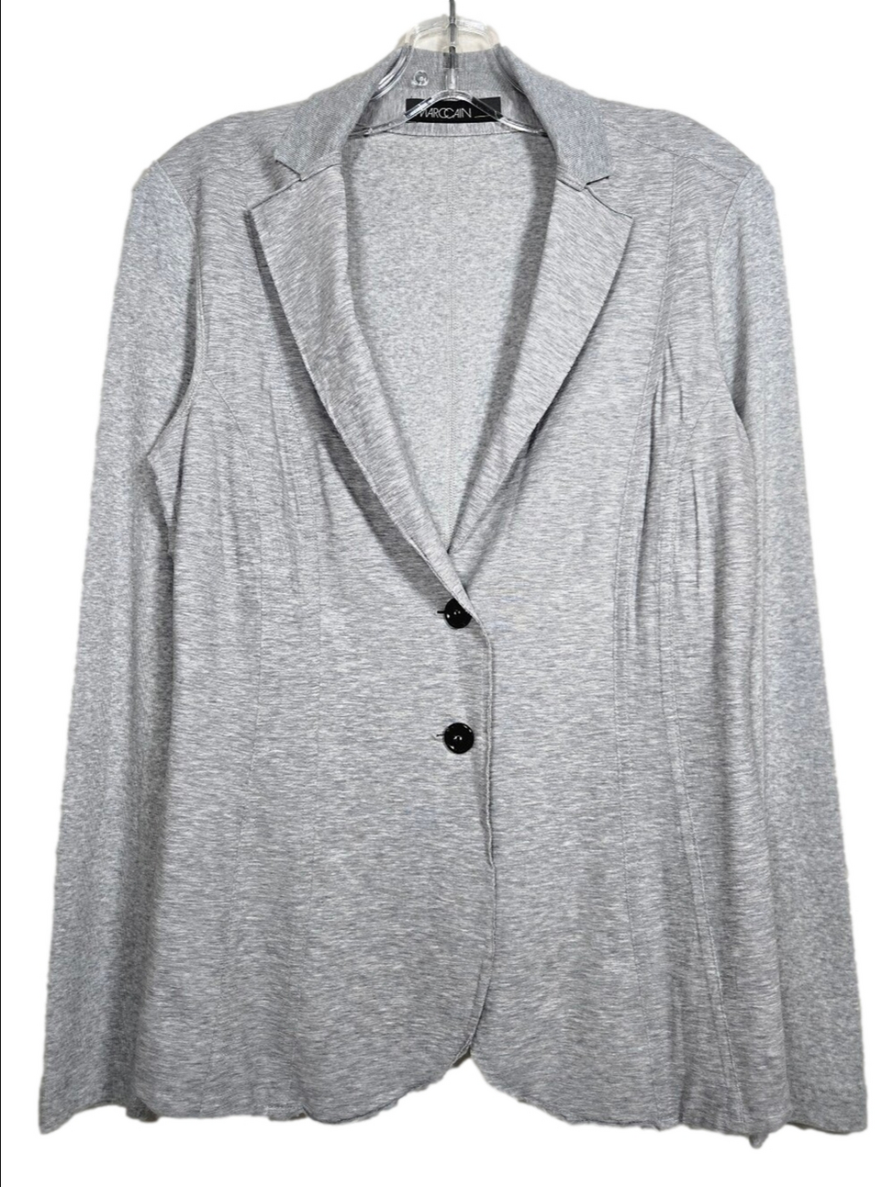 Marc Cain Light Grey 100% Cotton Blazer, Size N4 (8) ~ VGUC